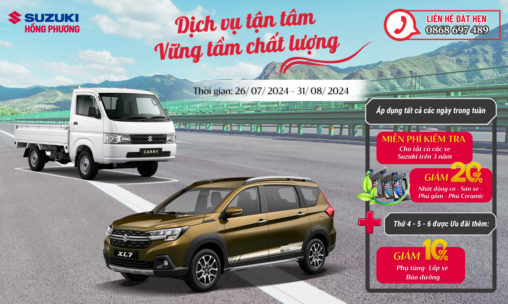 CHƯƠNG TRÌNH KHUYẾN MÃI DỊCH VỤ THÁNG 8/2024